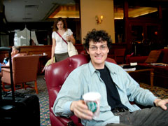 Andrew and Ama in the Hotel Lobby
